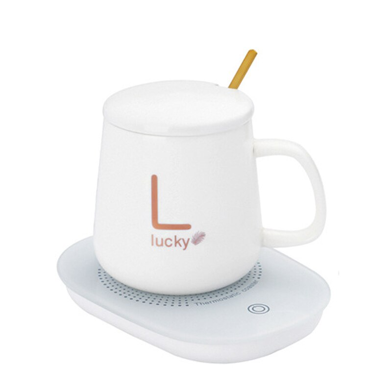 Coffee Cup Warmer Heater and Saucer with Automatic Heating Mug Pad