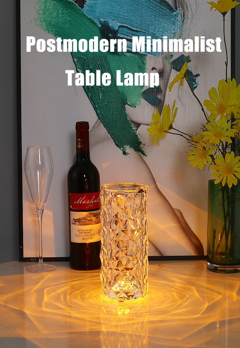Adjustable Diamond Table Lamp USB Rechargeable Acrylic