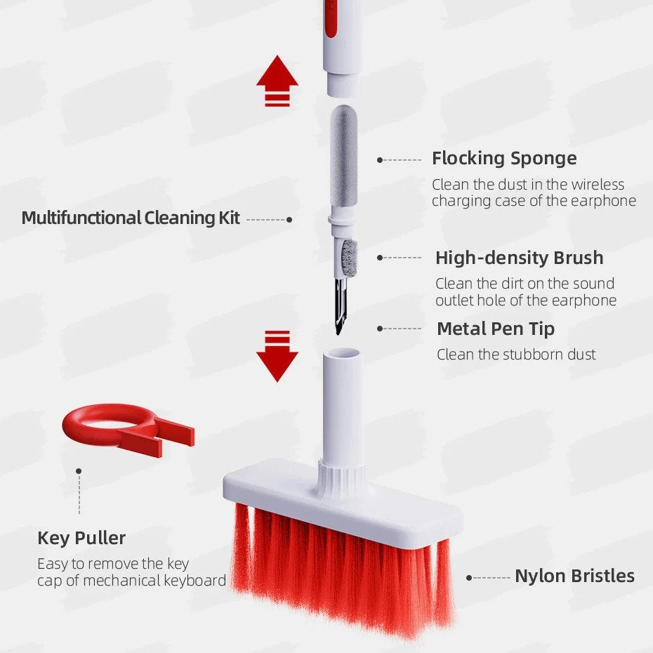 Clearning Brush – 5 in 1 Keyboard Cleaning Soft Brush