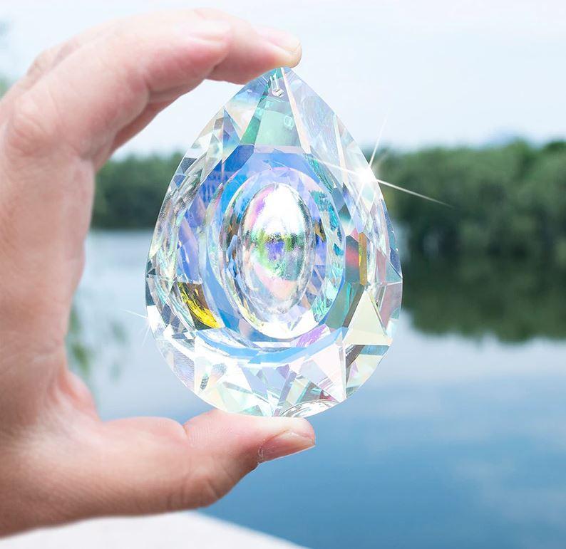 Rainbow rock crystal prism