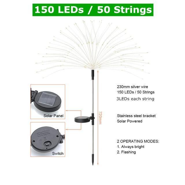 Solar Fireworks Light Luminous
