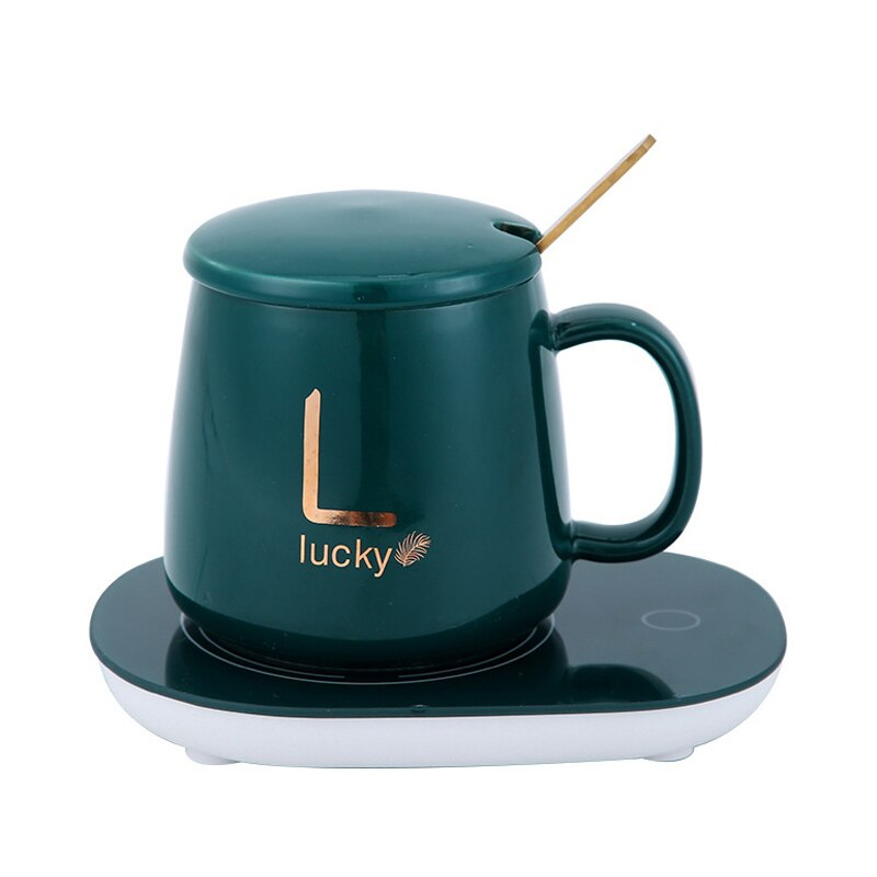 Coffee Cup Warmer Heater and Saucer with Automatic Heating Mug Pad