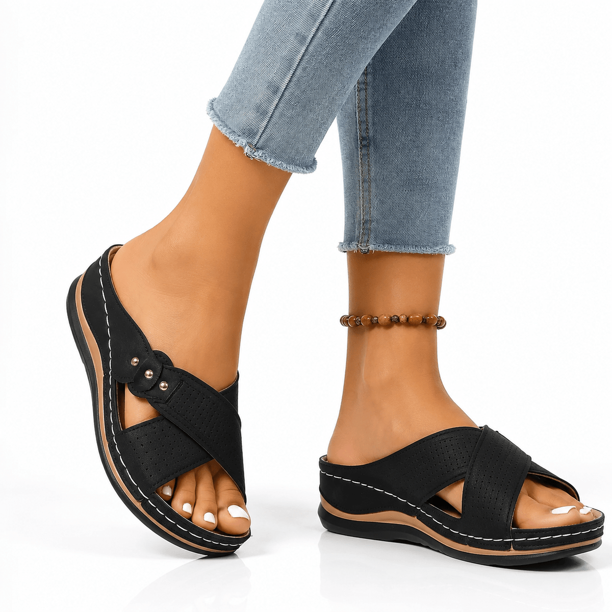 Orthopedic Wedge Sandals for Women - Stylish Arch Support & Comfort