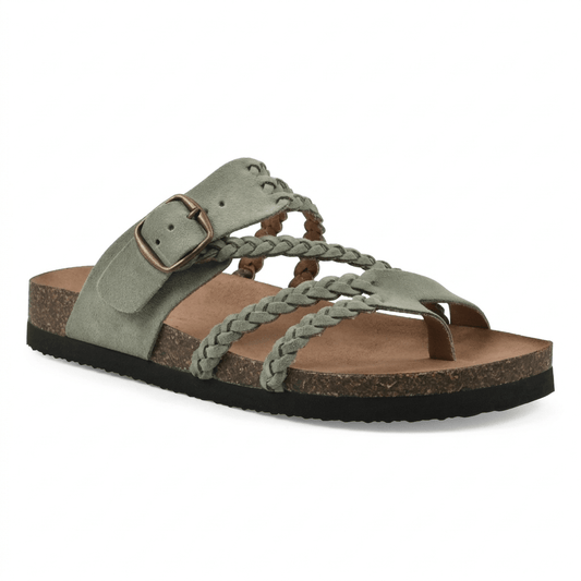 Orthopaedic Braided Cork Sandals for Women - Natural Comfort & Arch Support