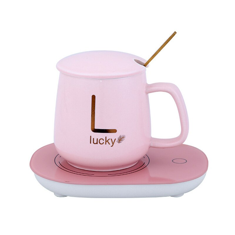 Coffee Cup Warmer Heater and Saucer with Automatic Heating Mug Pad