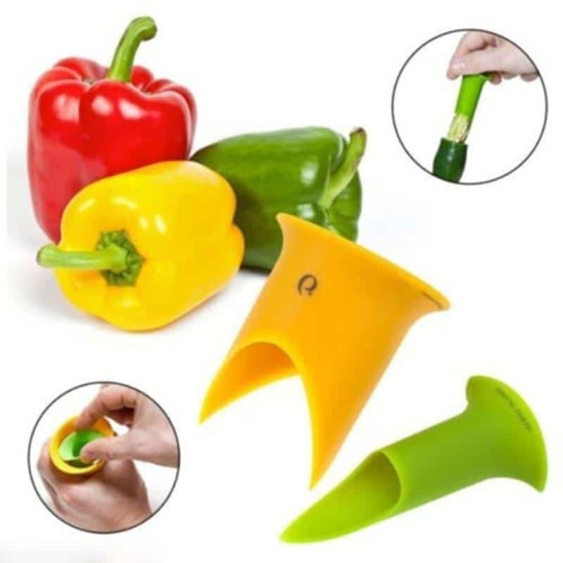 Quick and Easy Pepper Corer