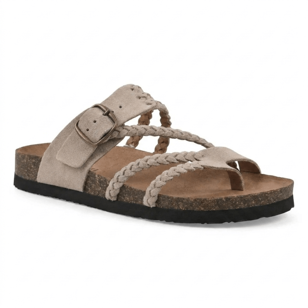 Orthopaedic Braided Cork Sandals for Women - Natural Comfort & Arch Support