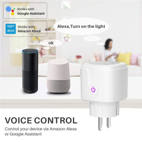 Tasmota Energy Monitoring WiFi Smart Plug, EU Style Plug/Socket, 16A