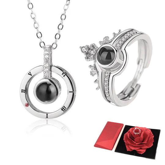 “I Love You” Ring Necklace