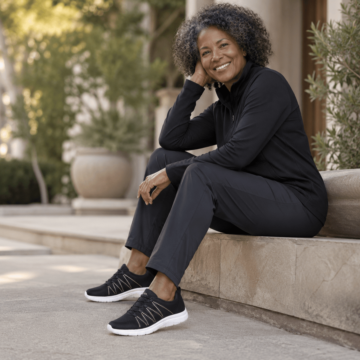 Orthopaedic Sparkle Knit Comfort Sneakers for Women - Chic Style & Support