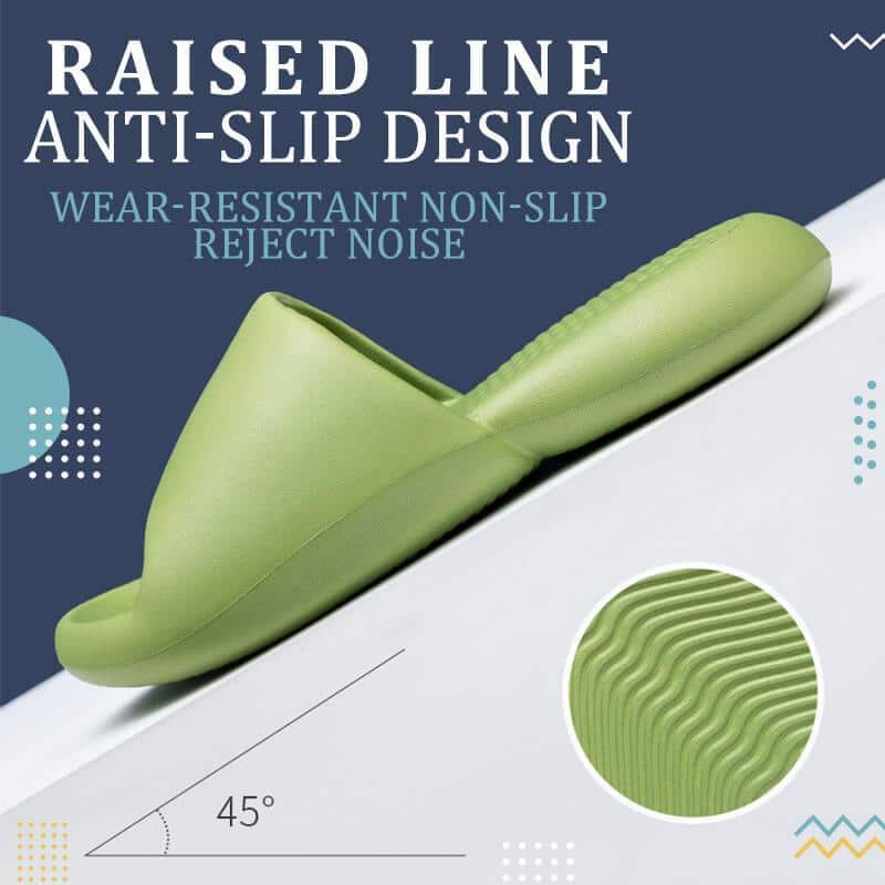 Non-slip wear-resistant thick-soled super soft slippers