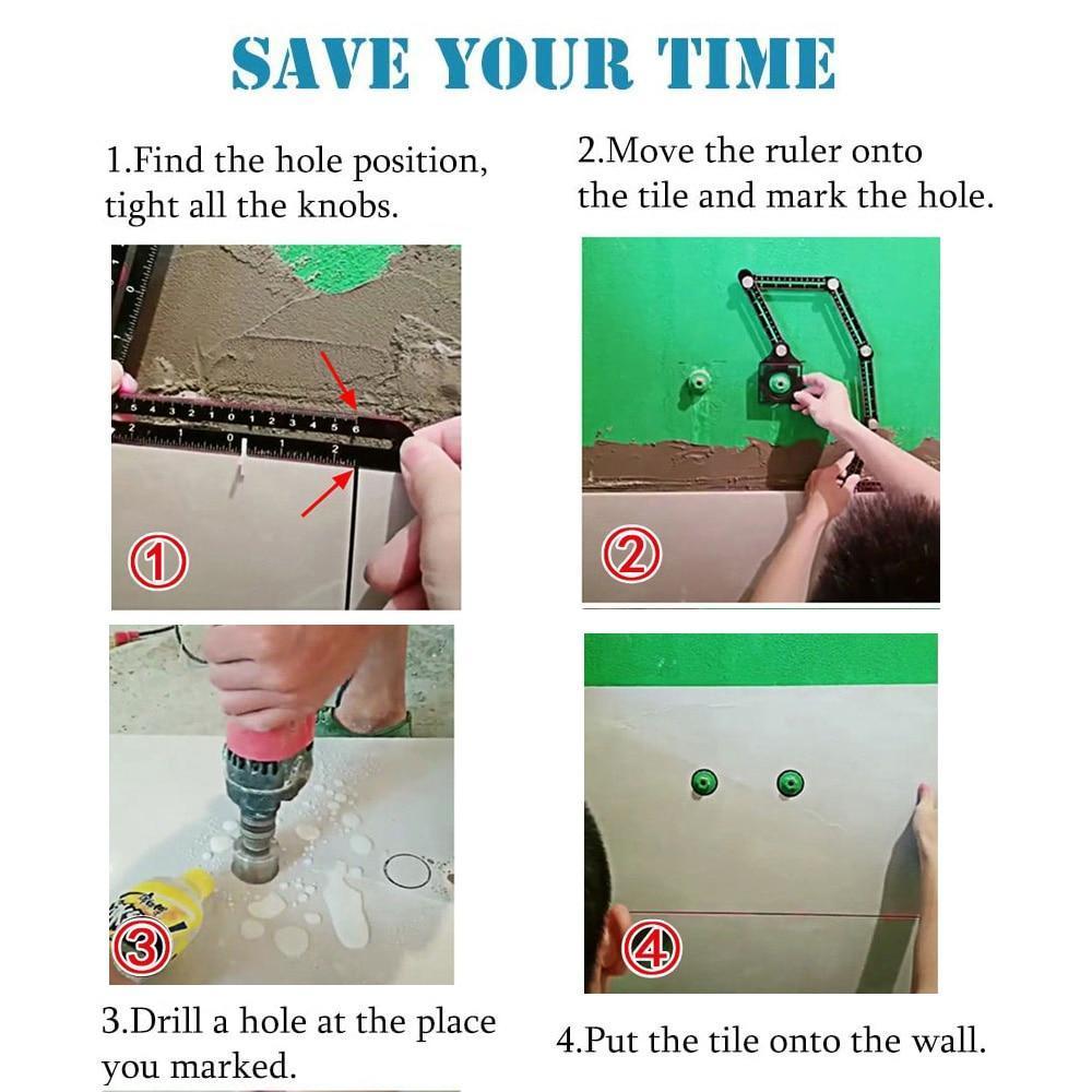 Six Sided Aluminum Alloy Angle Measuring Tool
