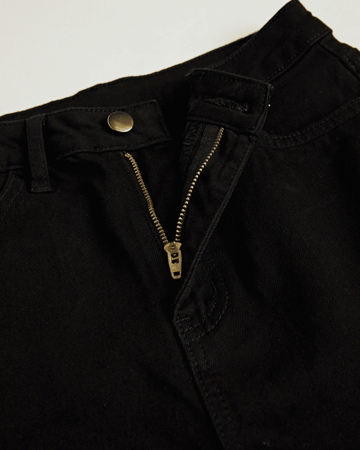 Black High Waist Distressed Flare Jeans