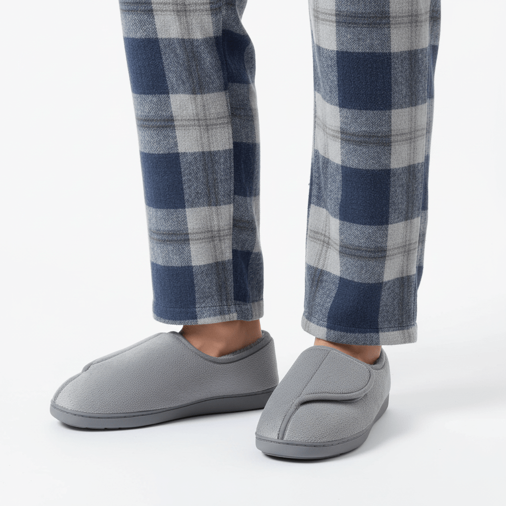 Unisex Orthopaedic Memory Foam Diabetic Slippers - Safe Home Comfort