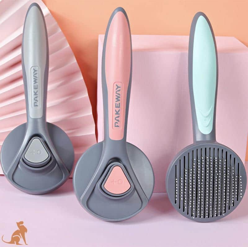Self-cleaning brush for cats
