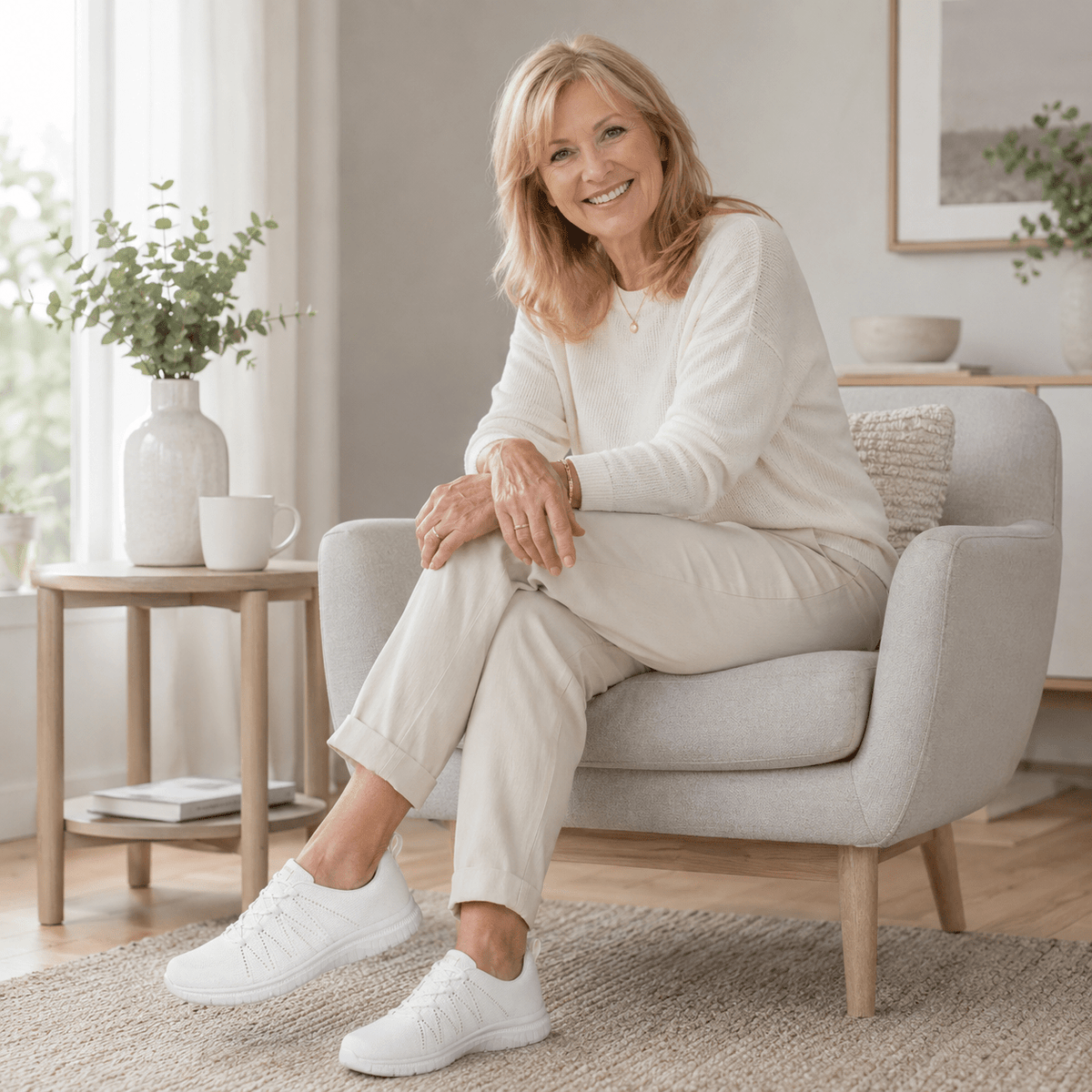 Orthopaedic Sparkle Knit Comfort Sneakers for Women - Chic Style & Support
