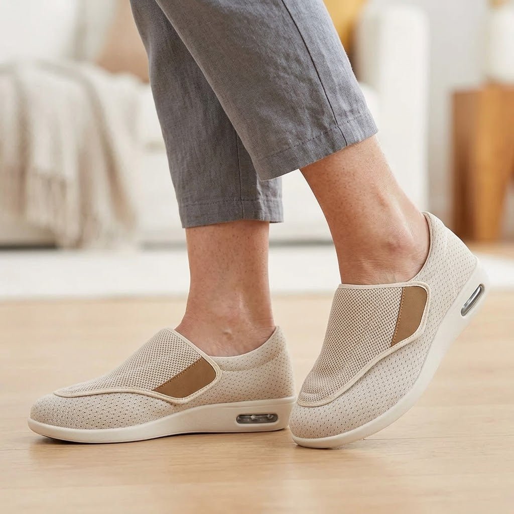 Diabetic Wide-Fit Walking Shoes for Women - Orthopaedic Roomy Comfort