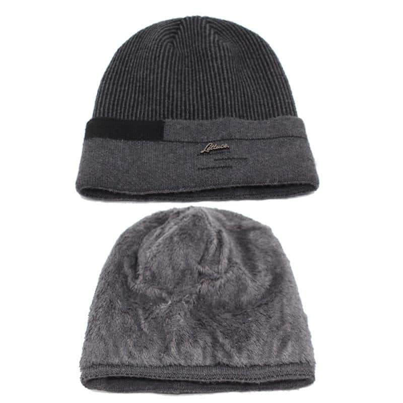 Warm Beanie Cap With Scarf