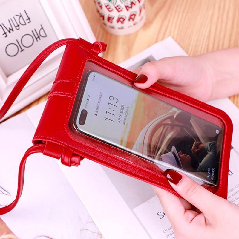 Touchscreen PU Leather Mobile Phone Purse