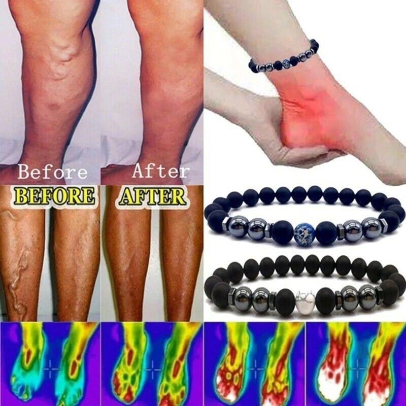 Anti-Swelling Black Obsidian Anklet