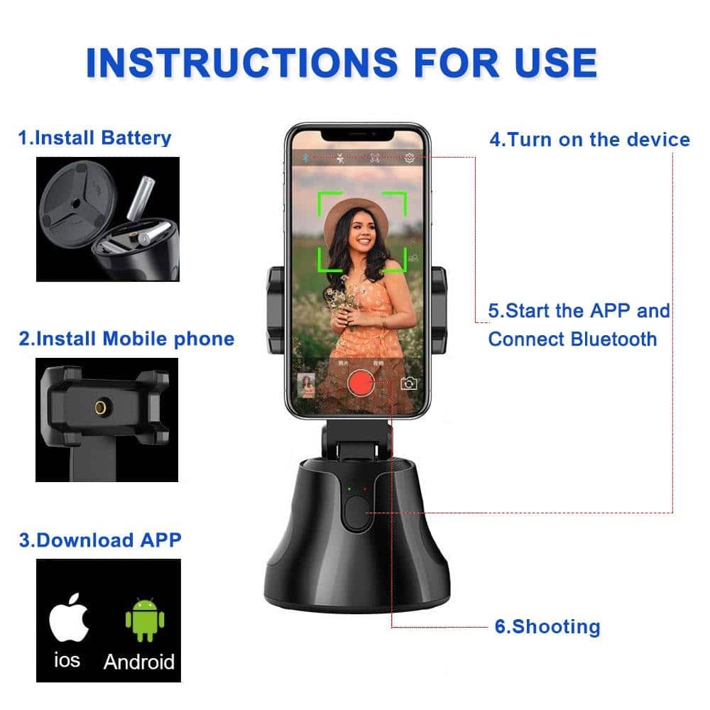 360º Face Tracking Phone Holder