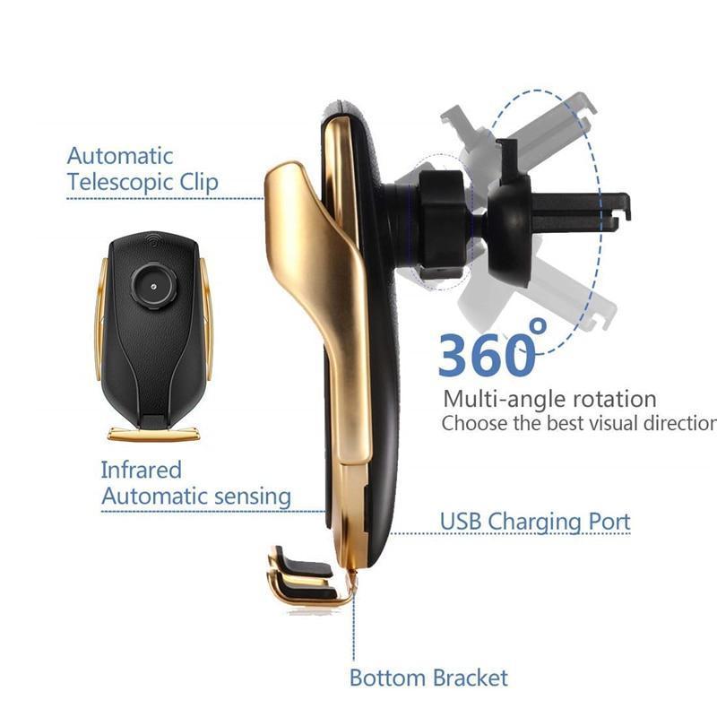 Auto-Clamping Car Phone Charger