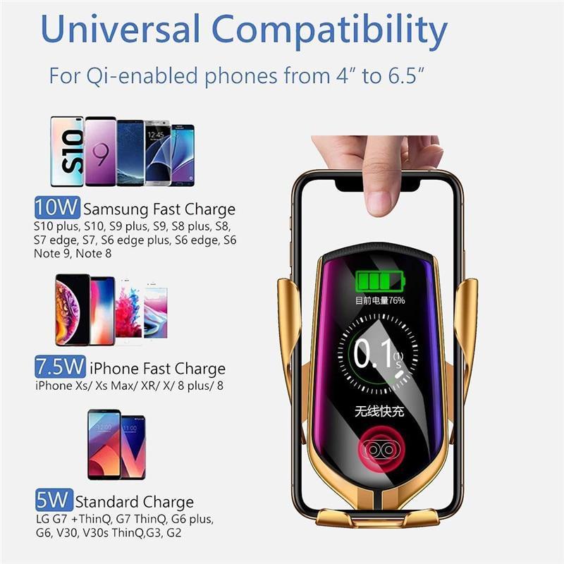 Auto-Clamping Car Phone Charger