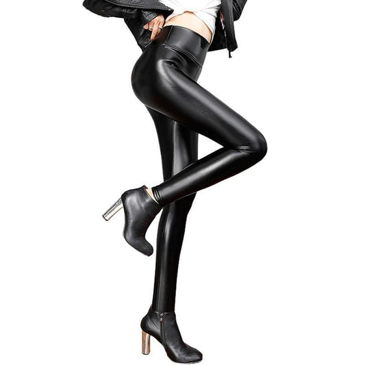 Stretch-Fit Faux Leather Shaper
