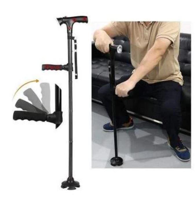 StandSecure Walking Cane anti-fall Multi-Functional Foldable LED