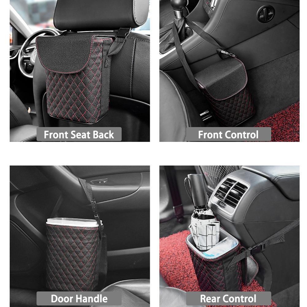 Car Seat Leather Multifunctional Basket