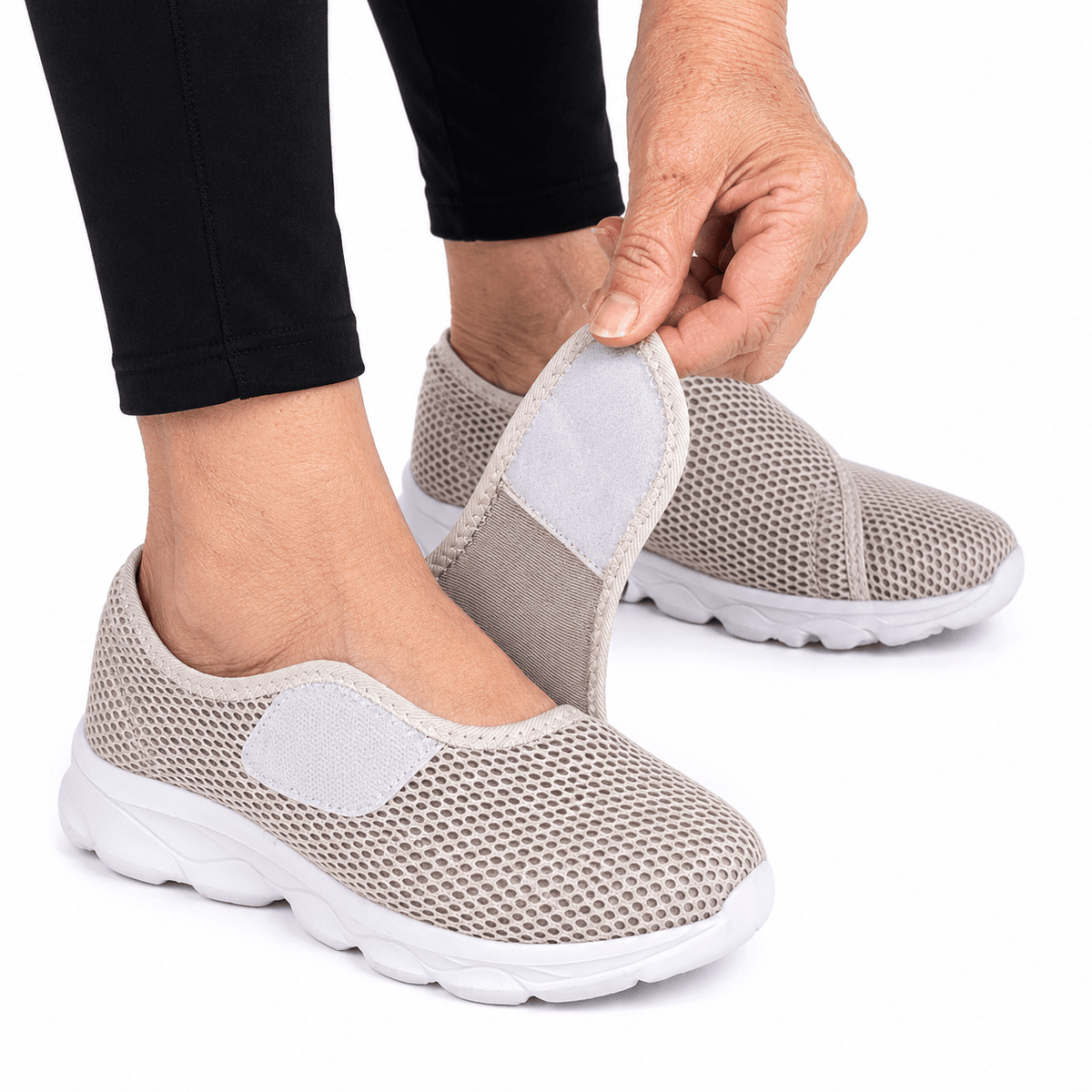 Diabetic Wide-Fit Walking Shoes - Breathable Comfort with Arch Support