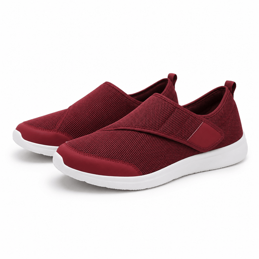Comfortable Slip-On Shoes for Women - Breathable Mesh & Wide-Fit Support