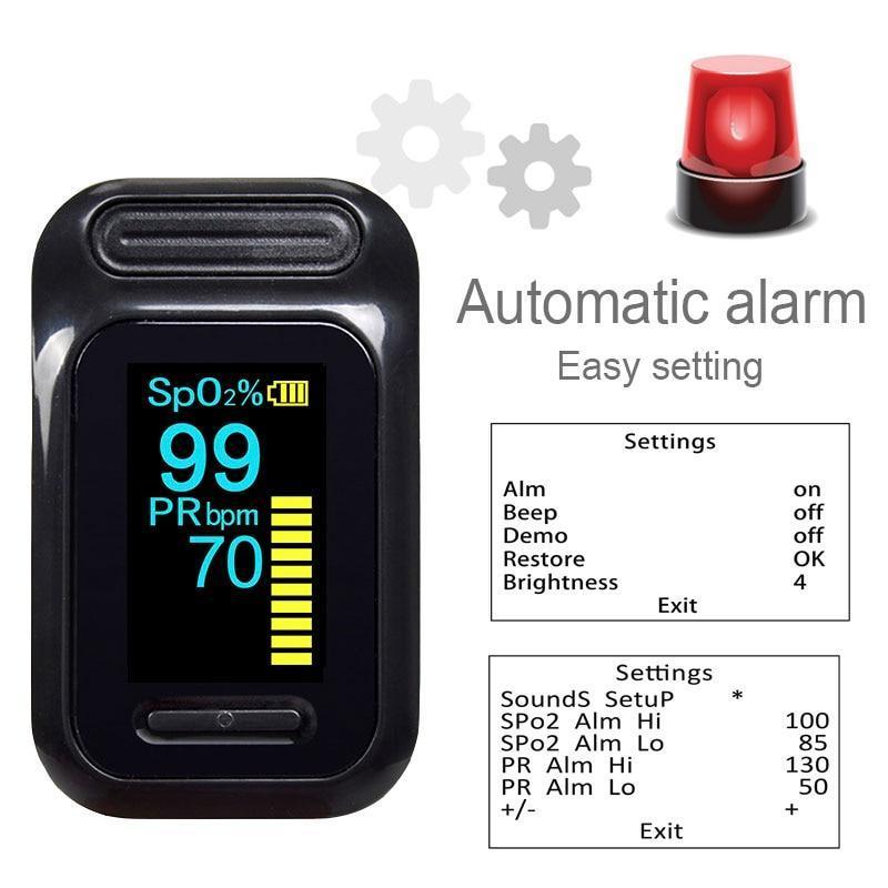 Fingertip Pulse Oximeter Blood Oxygen Saturation Monitor
