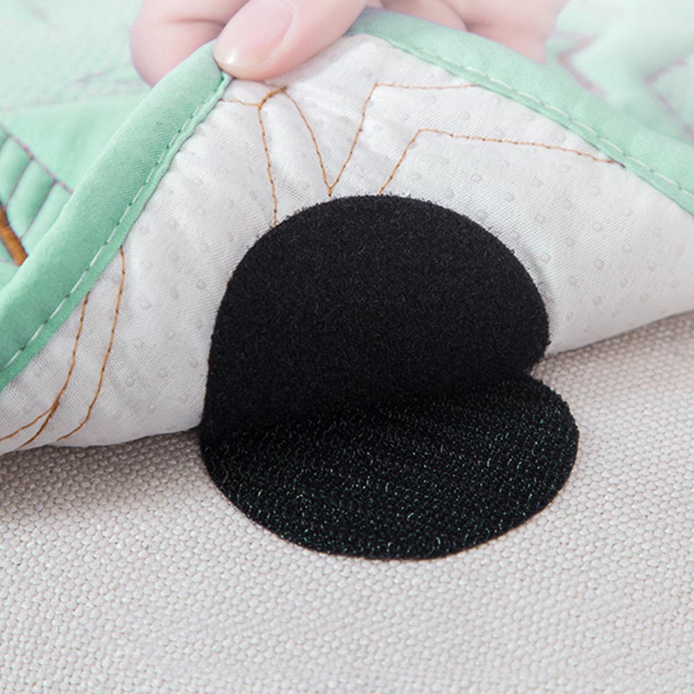 10 Pairs Velcro Anti Curling Carpet Tape Rug Gripper Secure the Carpet Sofa and Sheets in Place and Keep the Corners Flat