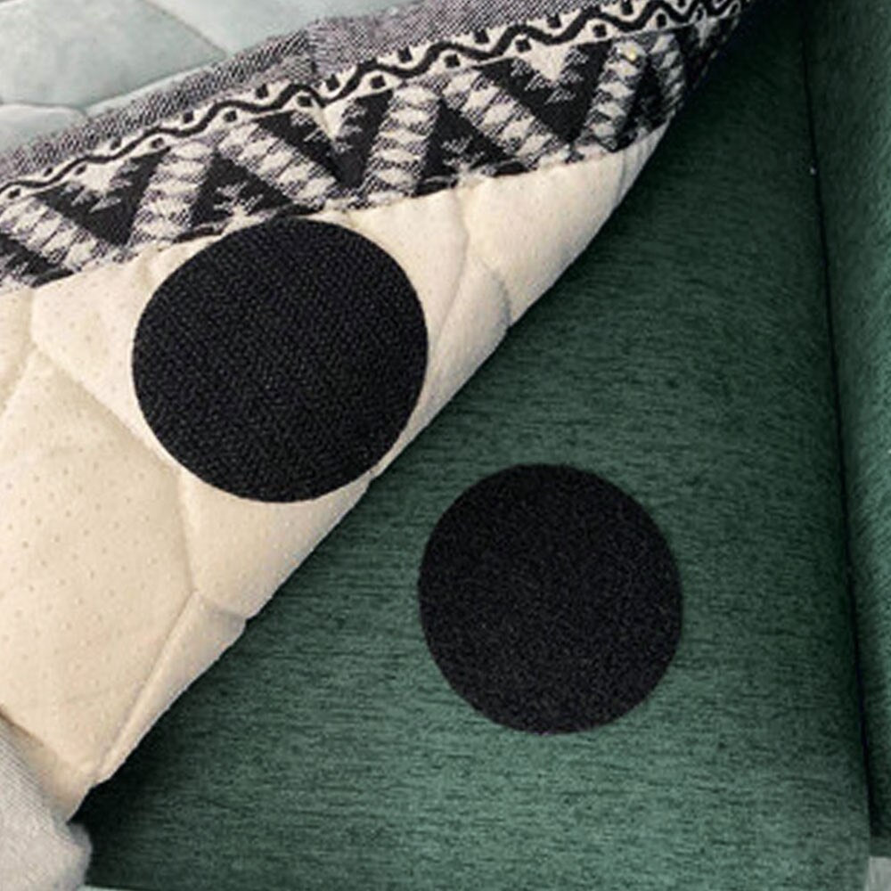 10 Pairs Velcro Anti Curling Carpet Tape Rug Gripper Secure the Carpet Sofa and Sheets in Place and Keep the Corners Flat