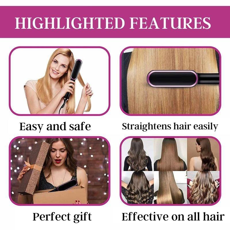 Professional Hair Straightening Brush 2 in 1