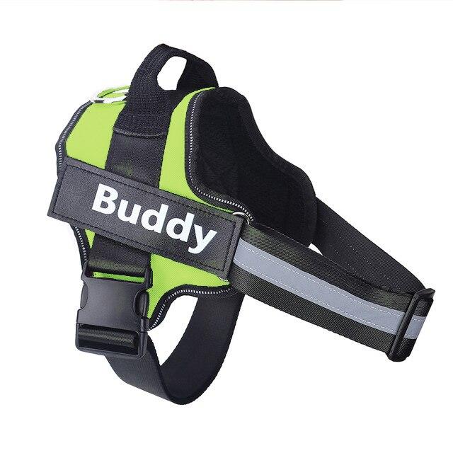 Reflective and customizable dog harness
