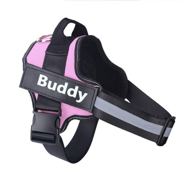 Reflective and customizable dog harness