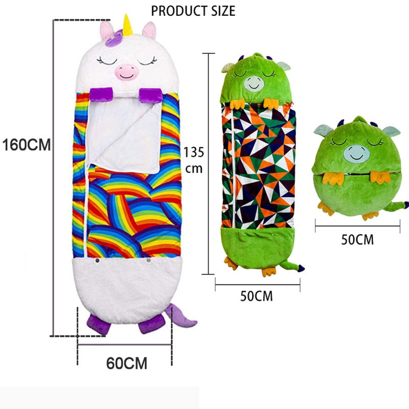 Children’s sleeping bag – Pillow 2 in 1 animal, plush pillow