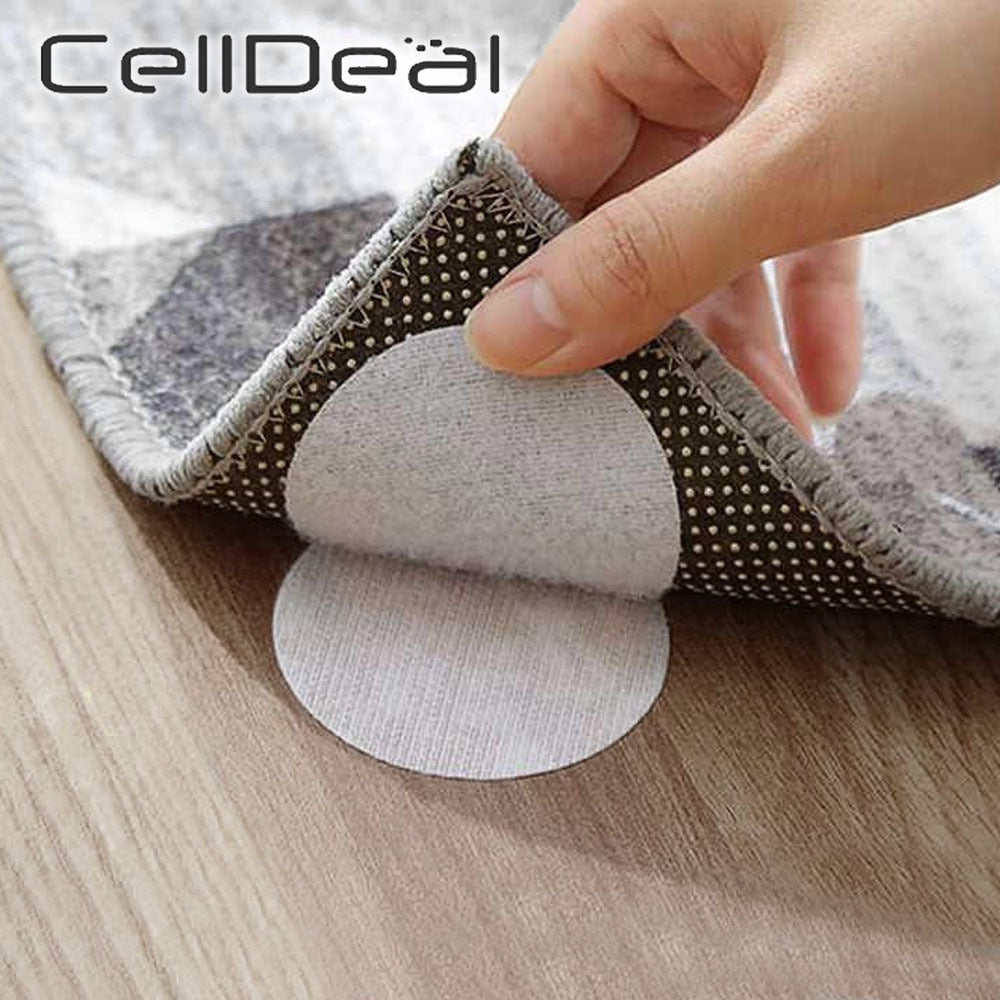 10 Pairs Velcro Anti Curling Carpet Tape Rug Gripper Secure the Carpet Sofa and Sheets in Place and Keep the Corners Flat
