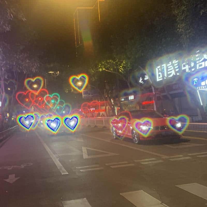 Retro Heart Lenses Glasses