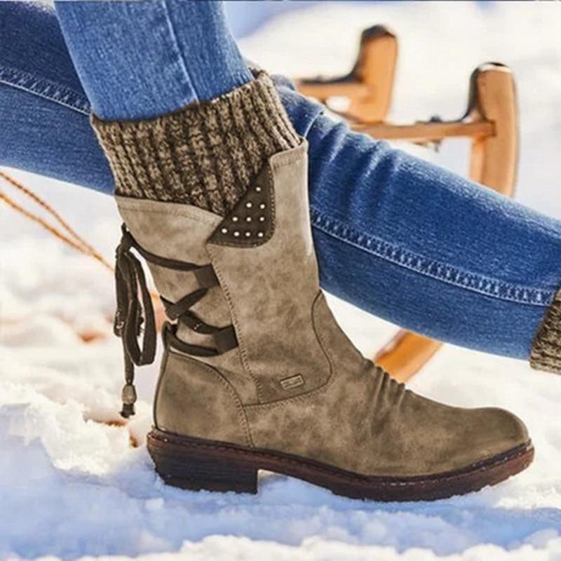Women’s Winter Warm Lace Up Snow Boots