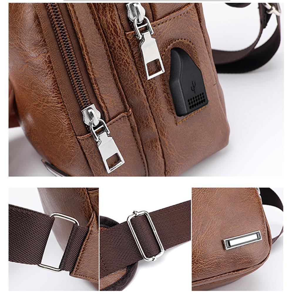 Anti-Theft Men’s Crossbody Sling Bag