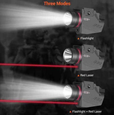 MilSpec Tactical Flashlight & Laser Combo