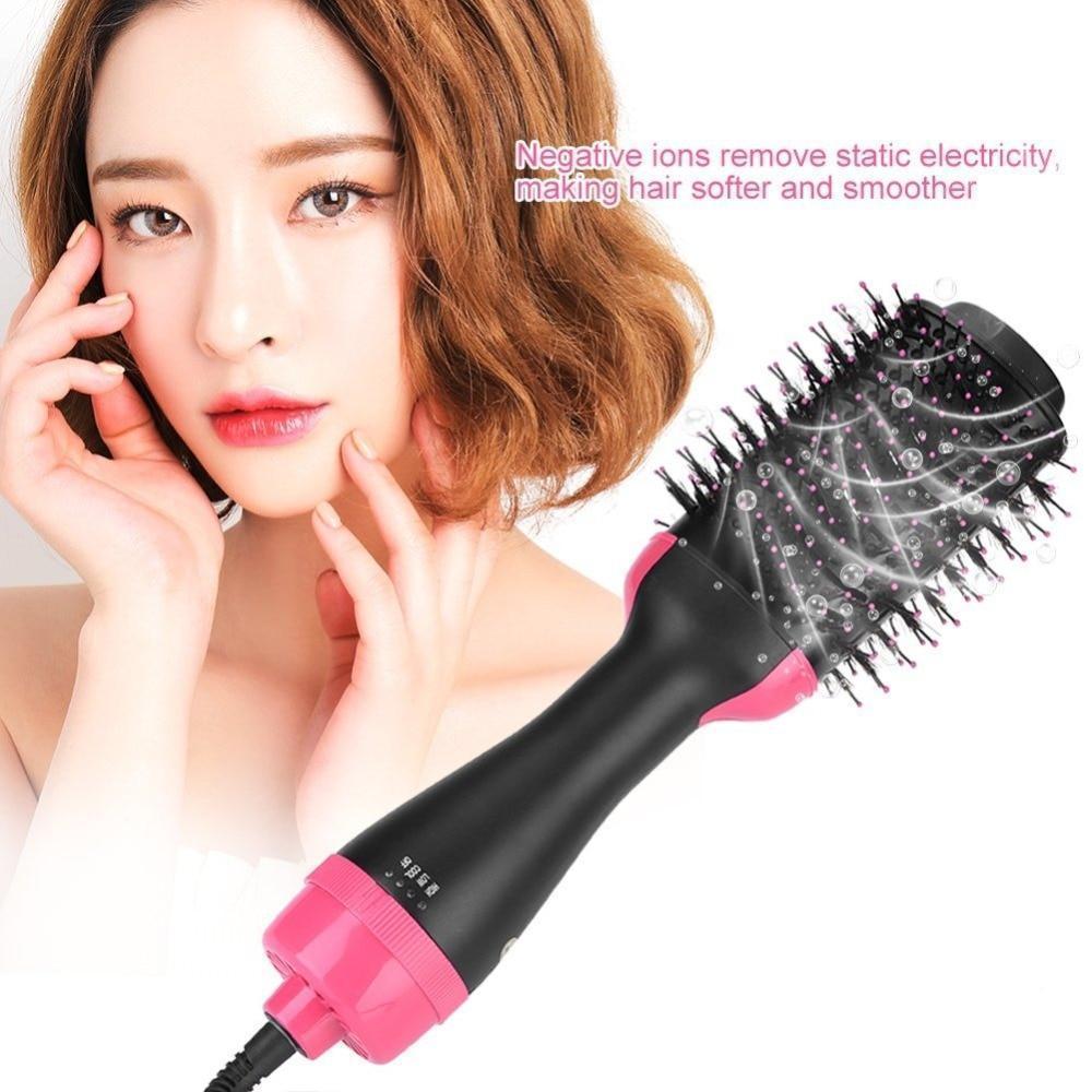 2-in-1 Hair Dryer Styler Straightening Brush