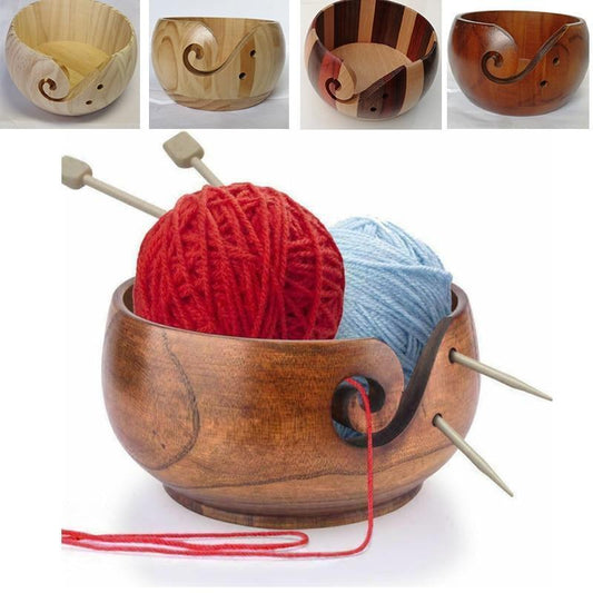 Handmade Wooden Yarn Bowl