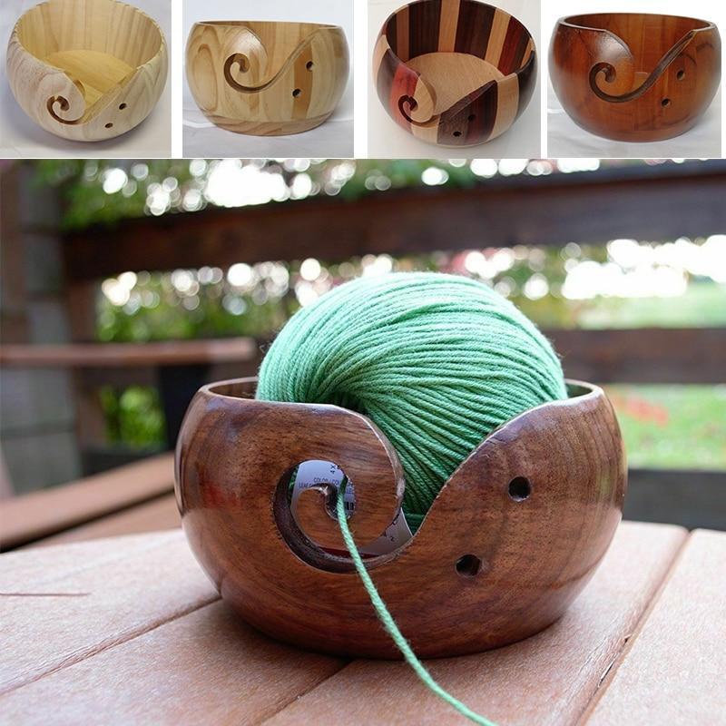 Handmade Wooden Yarn Bowl