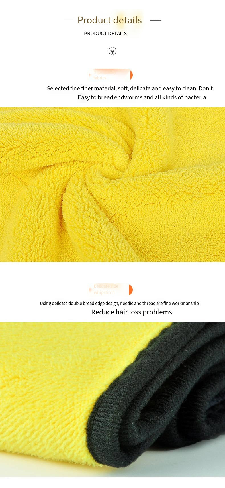 Absorb water and wipe car towels