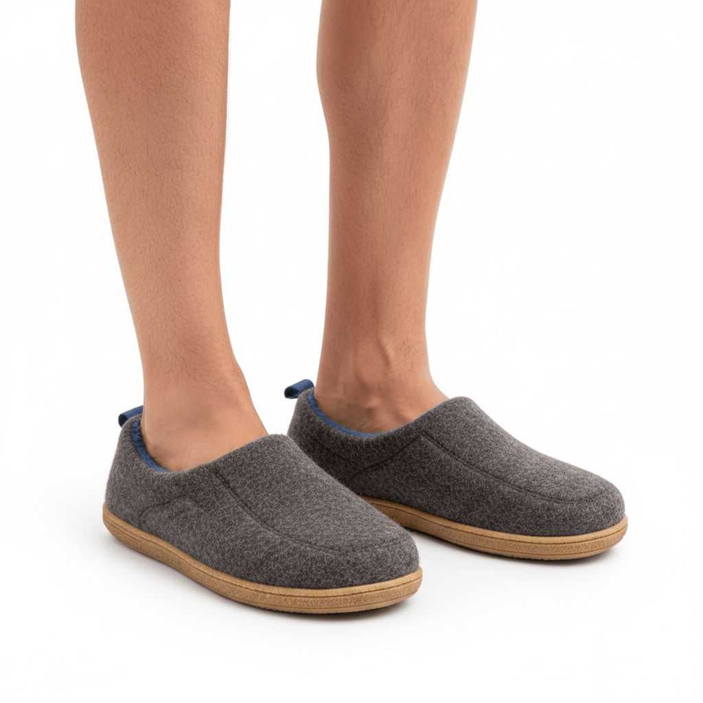 Orthopaedic Unisex Indoor Slippers - Hard Sole & Fleece Warm Comfort