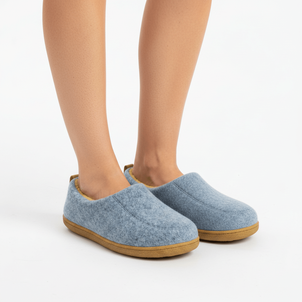 Orthopaedic Unisex Indoor Slippers - Hard Sole & Fleece Warm Comfort